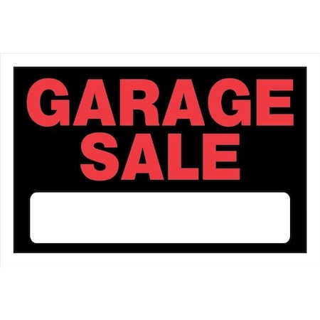 Hillman Hillman Group 839946 8 x 12 in. Black Styrene Garage Sale Sign -  - Pack of 6 6 Piece 839946